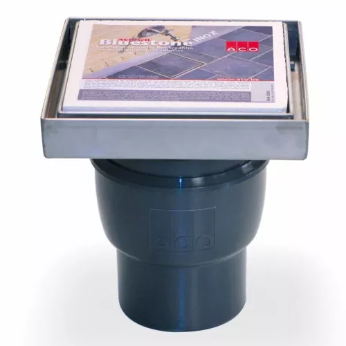 Aco BlueStone put RVS opzet met onderuitlaat (0BIV001)
