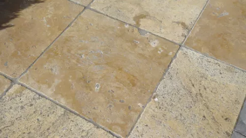 Stones4u Travertin Geel Nuance Antiek, groot romaans verband dik (758811)